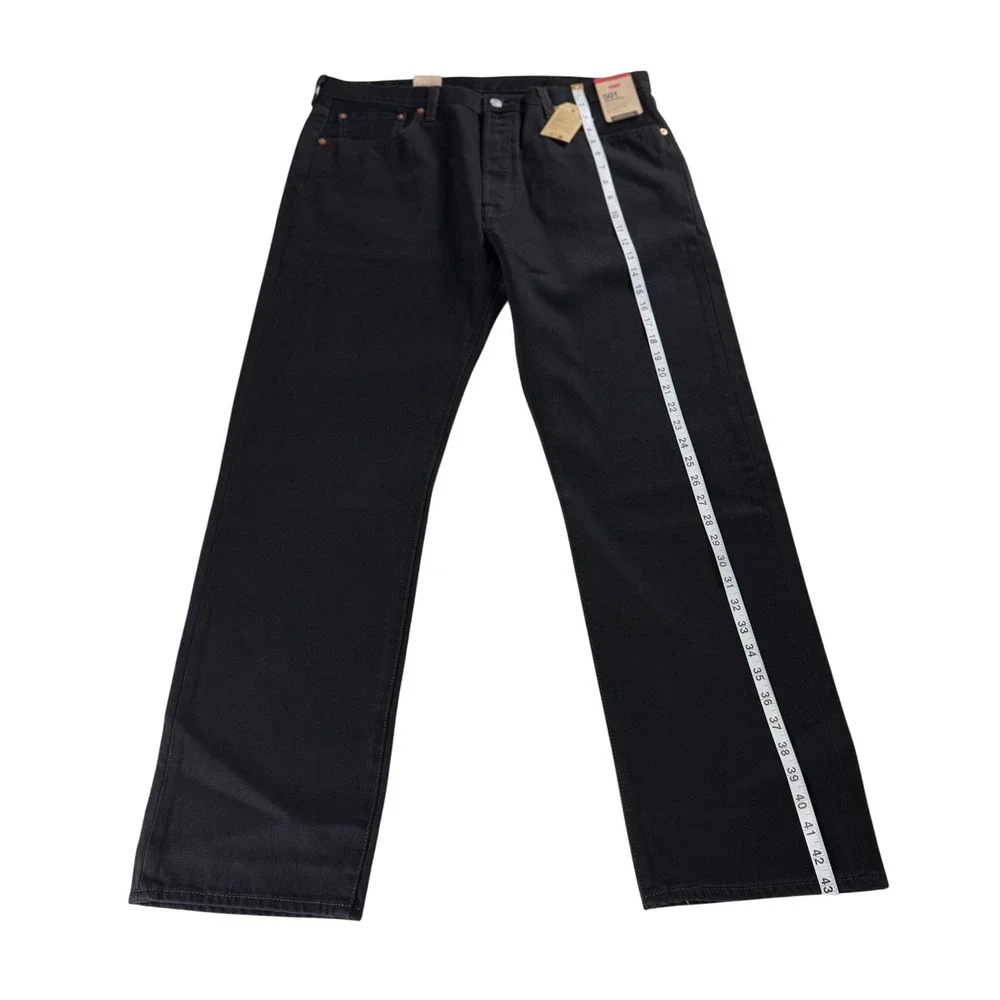 Levi's‎ 501 Original Jeans Mens 38x32 Black Button Fly Straight Leg NWT